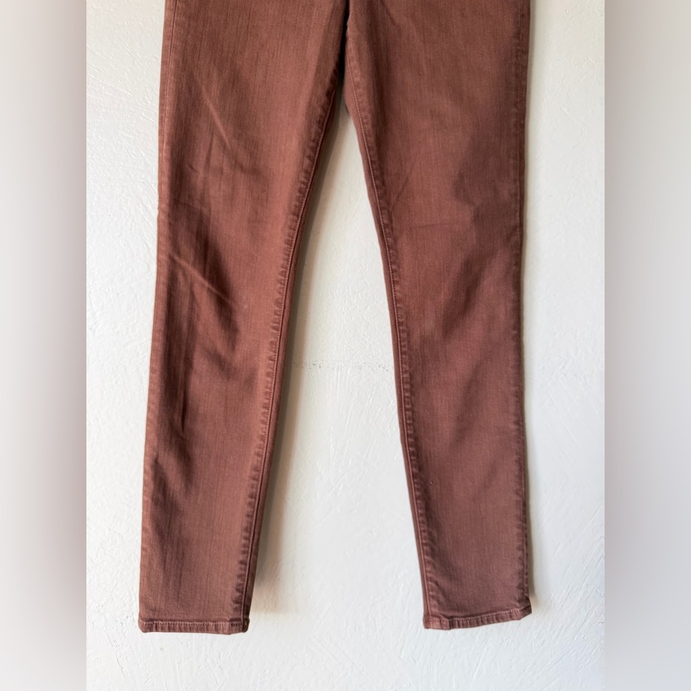 Veronica Beard High-Rise Skinny Jeans in Chestnut Brown - Picture 4 of 13
